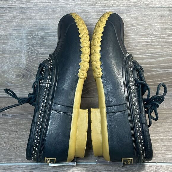 LL Bean Bean Boots Women’s Sz 9M Waterproof Black Nubuck Rubber Low Duck Boots - Picture 10 of 12